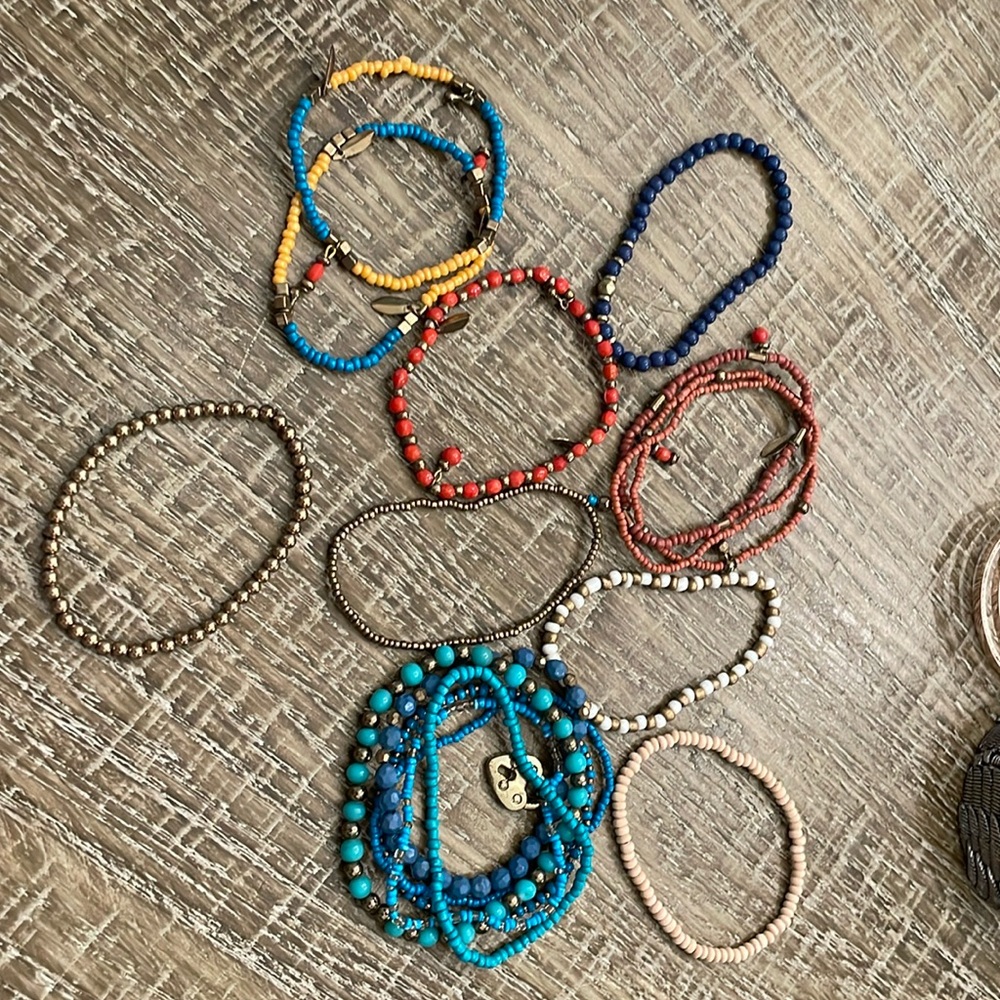 -Jewelry - 16 - various Color Stretch bracelets